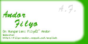 andor filyo business card